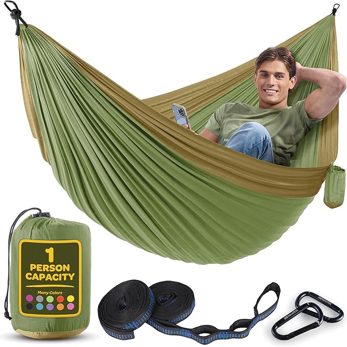 Durable Hammock 400 lb Capacity, Nylon Camping Hammock Chair by Sewanta