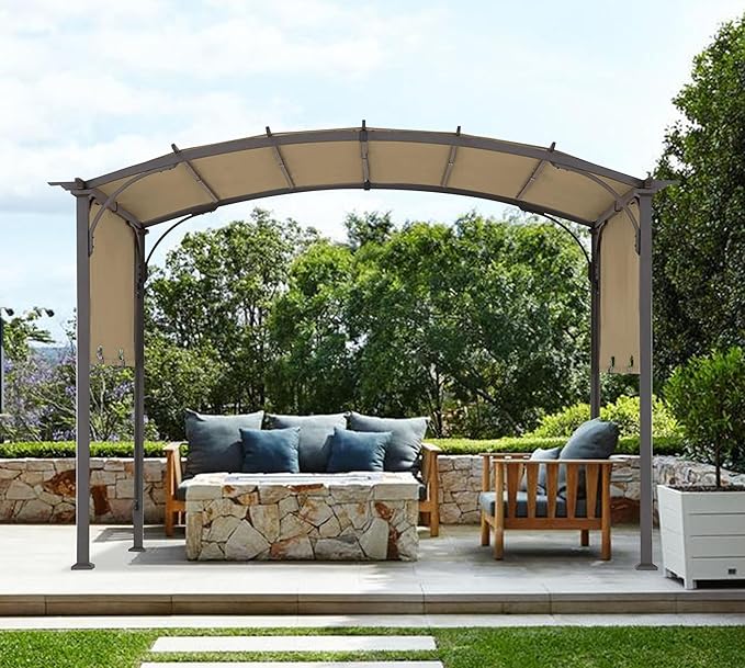 85''x 208'' Universal Doubleton Steel Pergola Replacement Cover - Image 7