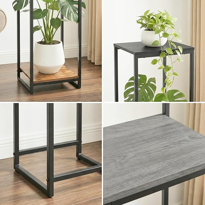46" Tall Plant Stand Indoor, 3-Tier Modern Plant Shelf, Corner Flower Pot - Image 7