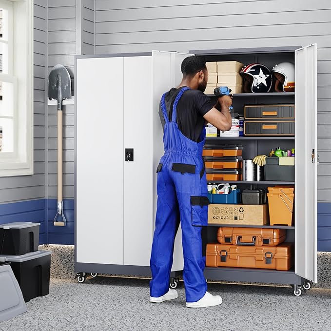 Yizosh Metal Garage Storage Cabinet - Image 2