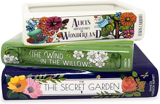 Steel Mill & Co Original Small Book-Shaped Decorative Planter, Ceramic Planter by SteelMillCo