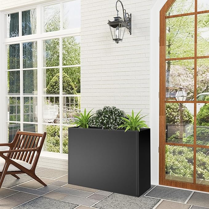 Tall Metal Planter Box for Outdoor Plants 36"L x 12"W x 26"H, Heavy Duty Steel - Image 5