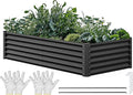 YITAHOME 6x3x1.5ft Large Raised Garden Bed Kit, Galvanized Metal Planter Box by YITAHOME