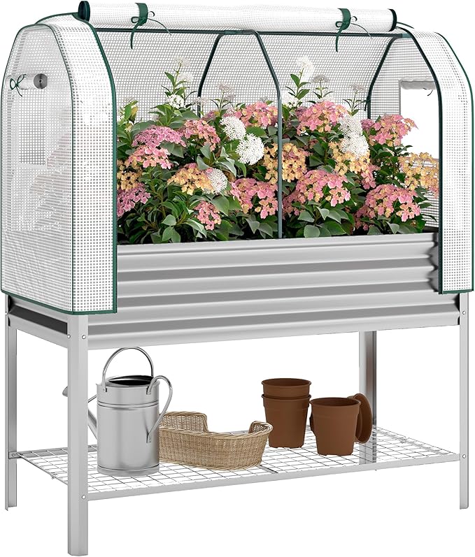 Outsunny Galvanised Raised Garden Bed by Outsunny