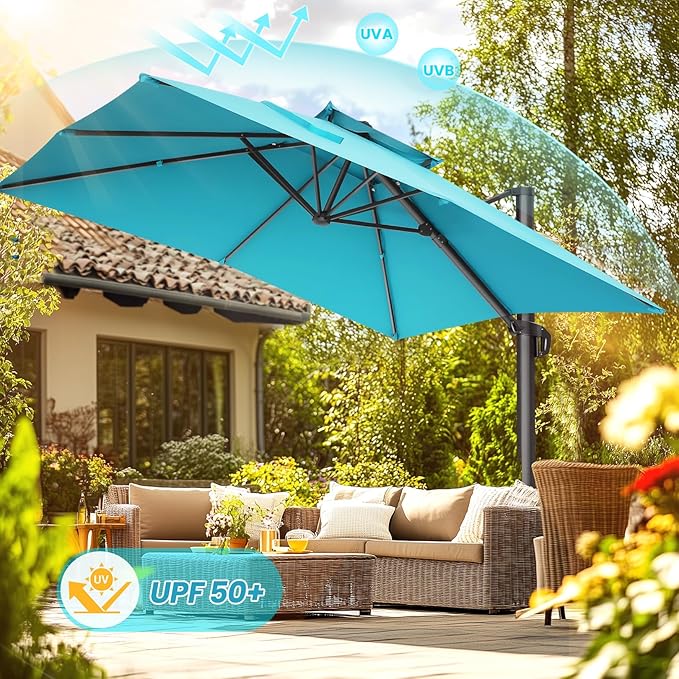 HOTEEL10x10ft Patio Umbrella Cantilever Umbrellas - Image 8