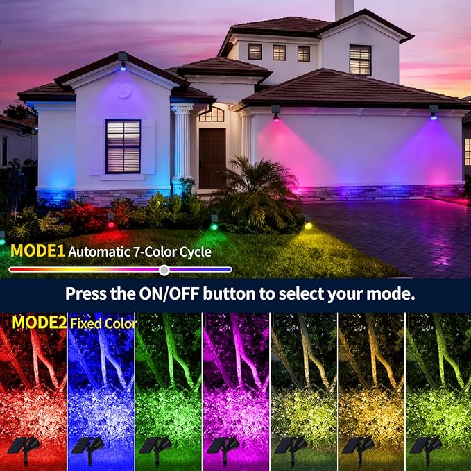 Solar Spot Lights Outdoor Waterproof, 18 LED Solar Powered Landscape Lighting - Image 7