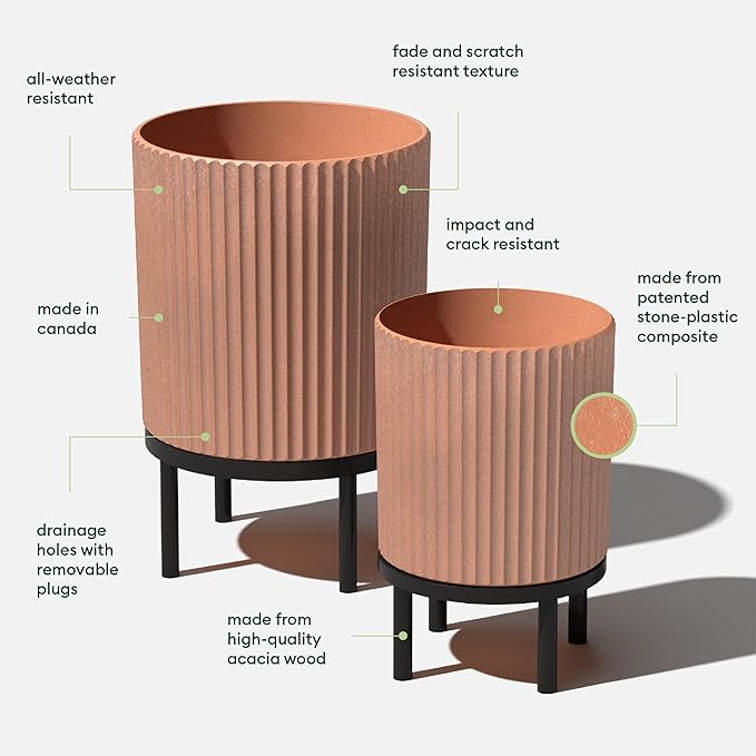 Veradek Demi Series Round Planter w/Stand - Image 2