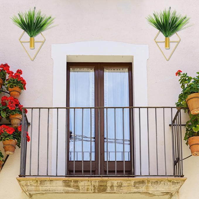 2 Pieces Gold Wall Decor Hanging Planters - Image 7