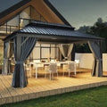 Aoxun 12FT X 16FT Hardtop Gazebo, Outdoor Pergolas by Aoxun