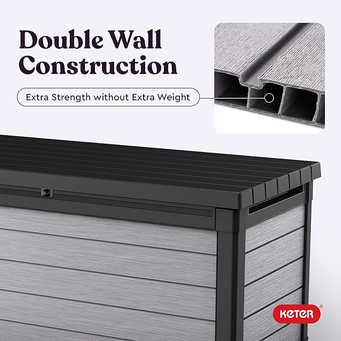 Keter Denali 150 Gallon Resin Large Deck Box - Image 8