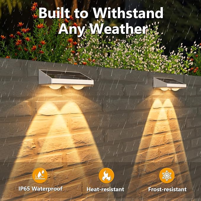 NIORSUN Solar Fence Lights, 12 Pack Solars Deck Light, Warm White Color - Image 4