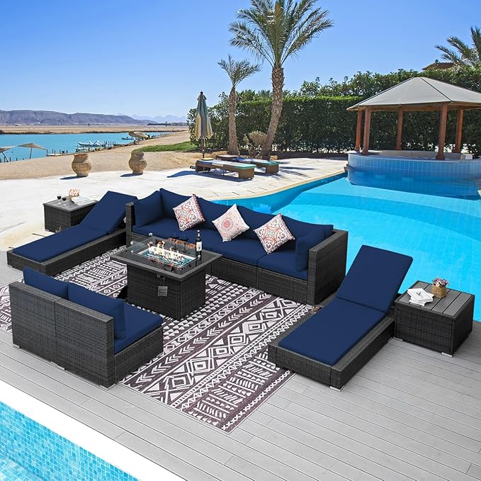 NICESOUL 11 Piece Outdoor Sectional by NICESOUL
