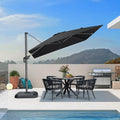 PURPLE LEAF 9 Feet Patio Umbrella Outdoor Cantilever Square Umbrella Aluminum by PURPLELEAF