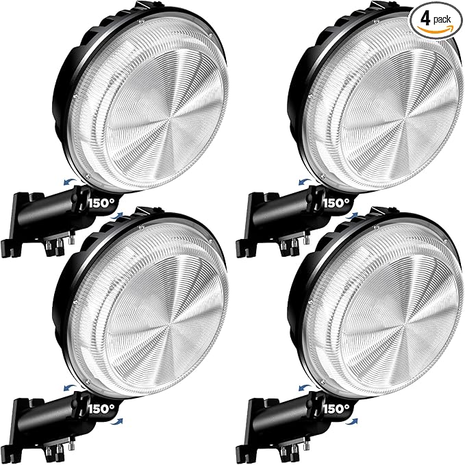 4 Pack 150W LED Barn Light, 20000LM Dusk to Dawn Sensor Security Light by StarMoitic