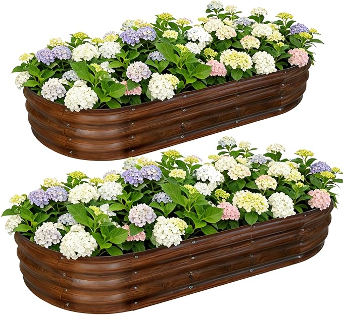 Galvanized Raised Garden Bed Outdoor, Large Raised Bed by VivaGarden