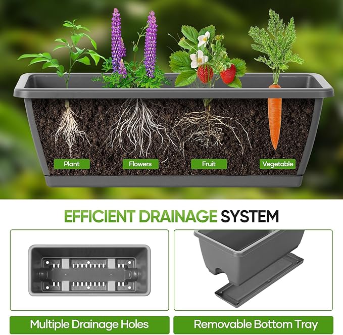 CADUKE Raised Planter Box, Plastic Raised Garden Bed - Image 5