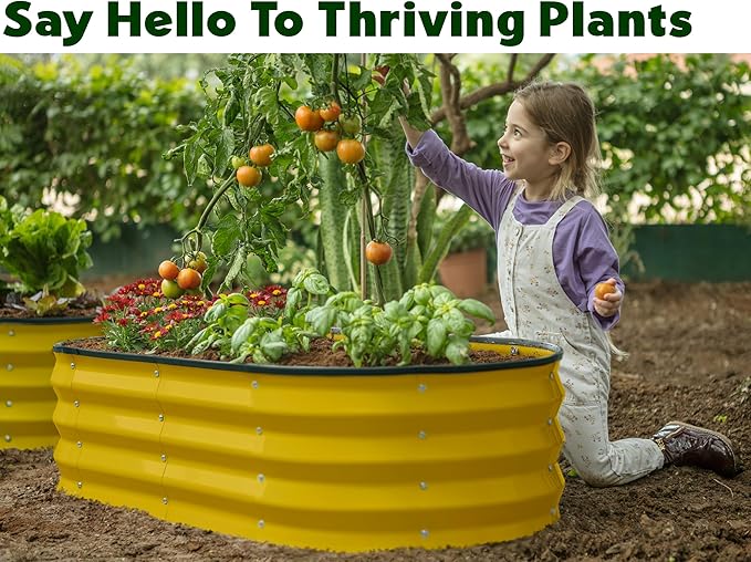 Plant & Plot Galvanized Raised Garden Beds Outdoor // 4×2×1 ft Planter Raised - Image 3