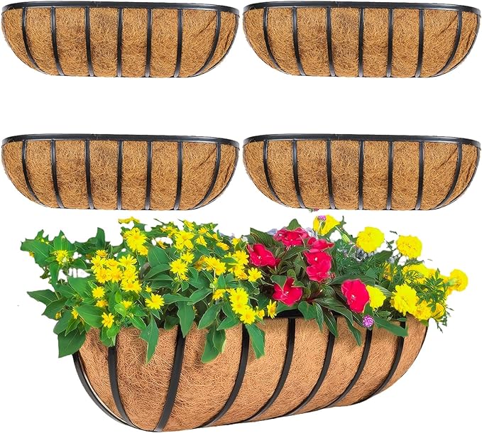 4 Pack 24" Railing Planter Window Box by Unknown