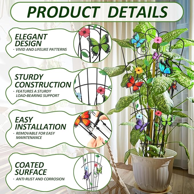 LEIFIDE 2 Pcs 33in Plant Trellis - Image 4