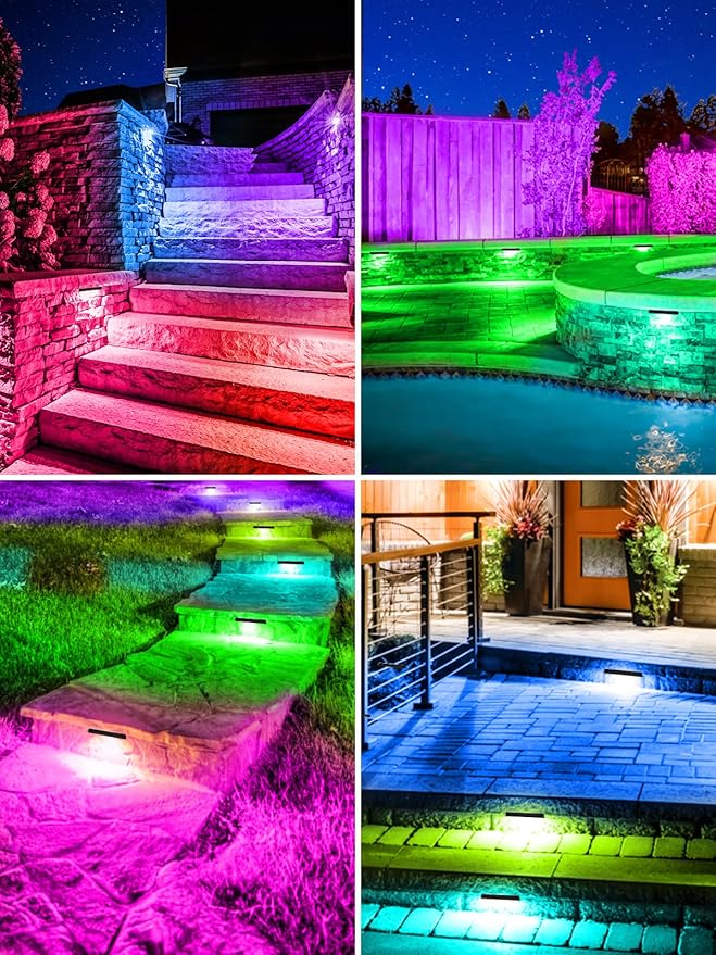5W RGB Retaining Wall Lights 7 inch LED Hardscape Lighting Color Changing Low - Image 6