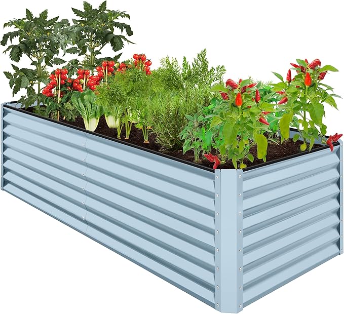 Best Choice Products 8x4x2ft Outdoor Metal Raised Garden Bed, Deep Root Planter by BestChoiceProducts