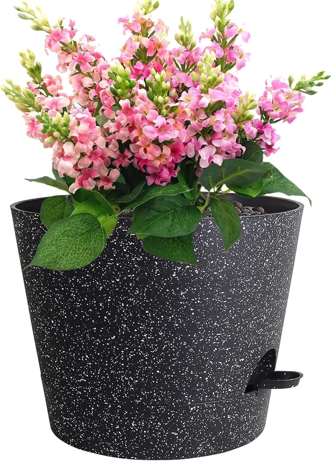 12 inch Large Self Watering Pots, Plant Pots by Meowell
