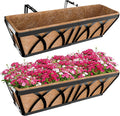 Halatool 2 Pack Heavy-Duty Metal Deck Railing Planter Box, 24 Inch by HALATOOL