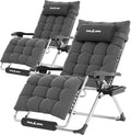 UDPATIO Oversized Zero Gravity Chair Set of 2, 29In XL Patio Reclining Chair by UDPATIO