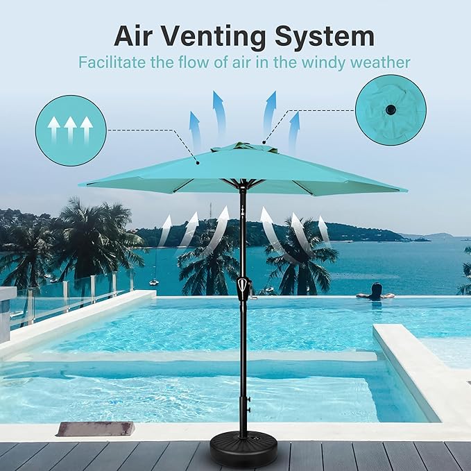 Simple Deluxe 9' Patio Umbrella Outdoor Table Market Yard Umbrella - Image 6