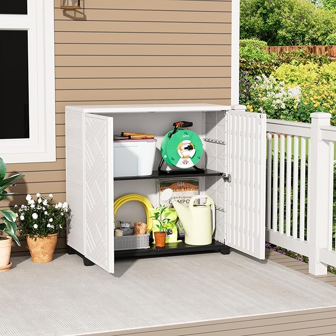 Storage Box Outdoor Caninet, Resin Indoor Storage Box Waterproof, Outdoor - Image 3