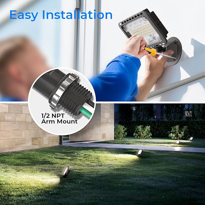 CINOTON 65W LED Flood Lights Outdoor, IP65 Waterproof Exterior Security Wall - Image 6