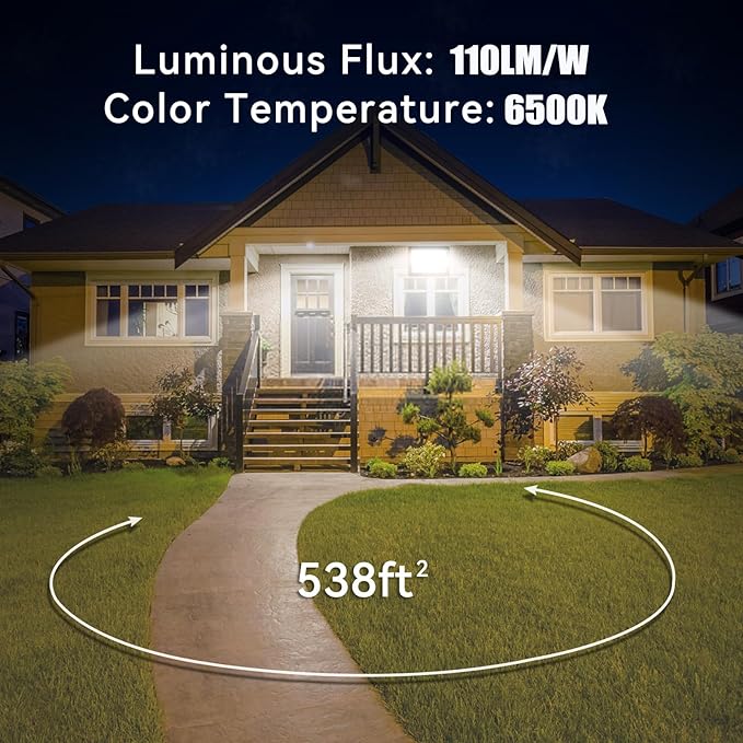 4Pack LED Flood Light Outdoor, 100W LED Work Light 11000lmwith 6FT US Plug - Image 2