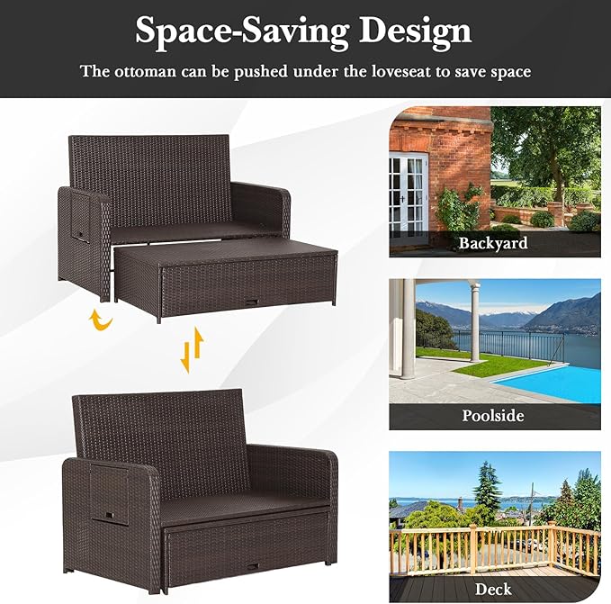 Tangkula Patio Rattan Daybed - Image 5