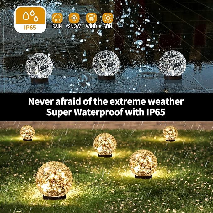 Solar Globe Lights Outdoor Waterproof - Image 3