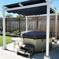 PURPLE LEAF 10' x 10' Outdoor Aluminum Pergola White Heavy-Duty Retractable by Unknown