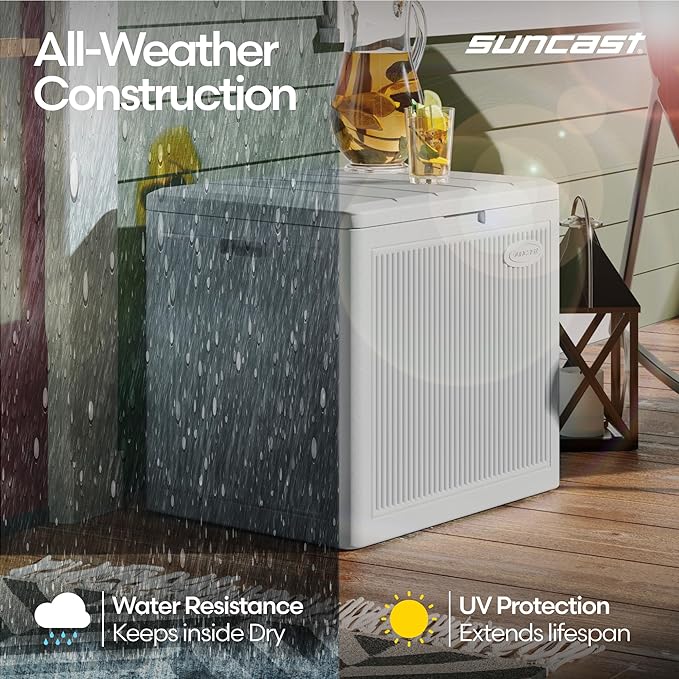 Suncast 22-Gal. Resin Small Outdoor Patio Deck Box - Image 4