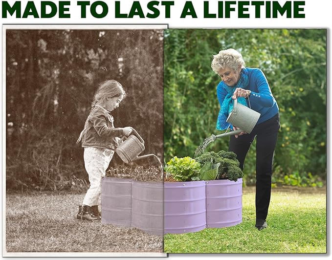 Plant & Plot Galvanized Raised Garden Beds Outdoor // 3×3×1 ft Planter Raised - Image 2