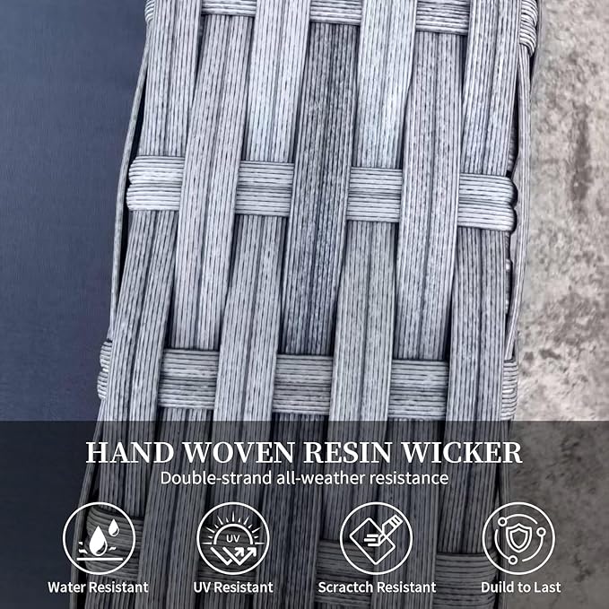 Wicker Outdoor Recliner | 145° Wicker Patio Reclining Chair - Image 6
