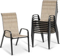 MAMIZO Patio Dining Chairs, Stackable All Weather Teslin Chair, Heavy Duty by MAMIZO