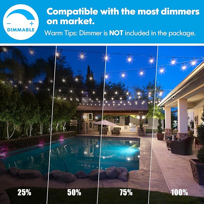 Lakumu 48FT LED Outdoor String Lights - Image 4