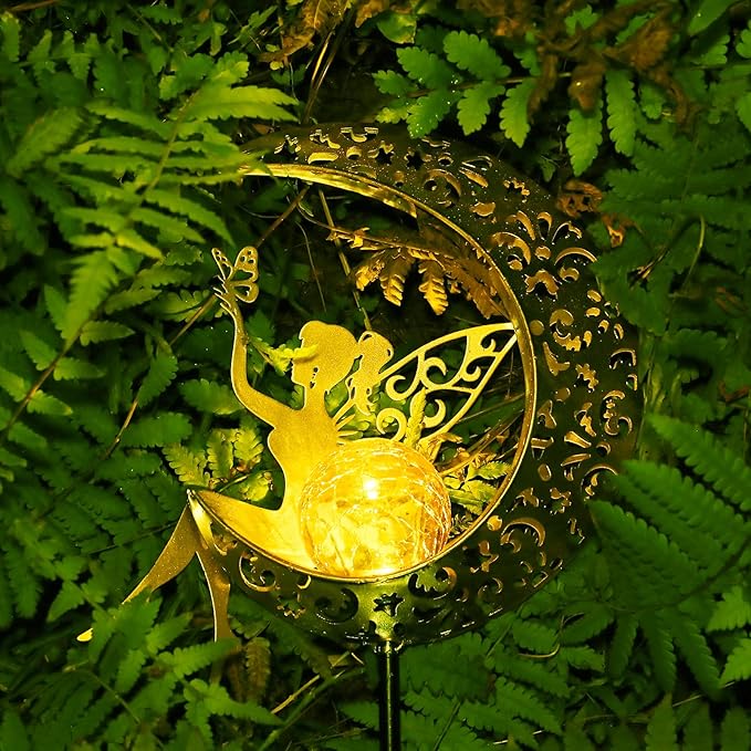 ZKLiLi Solar Lights Garden Decorations, Moon Fairy Light, Solar Statues Outdoor - Image 7