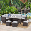 Wisteria Lane 7 Piece Patio Furniture Set, Wicker Patio Sectional by WisteriaLane