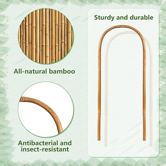 Bamboo Trellis, 20 Pack U-Hoop & U-Shape Garden Trellis - Image 6