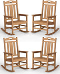 Ciokea Oversized Outdoor Rocking Chairs Set of 4, 380lbs Heavy-Duty Large Patio by CIOKEA