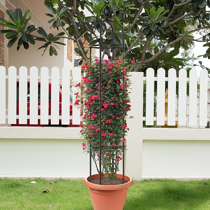 2 Pack 6Ft Tall Garden Obelisk Trellis - Image 5