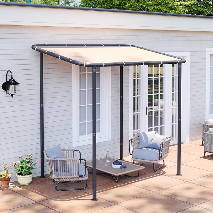 Aoxun 8x5 Lean to Gazebo Outdoor Pergola by Aoxun