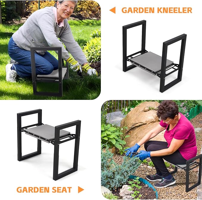 Garden Kneeler and Seat Heavy Duty 500lbs, Anti-Tip Gardening Stools - Image 4