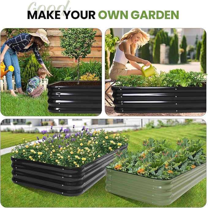5-in-1 Adjustable Raised Garden Bed Kit | Galvanized Planter Boxes - Image 7
