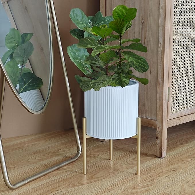 ARNIS Modern Planter Pots, Decorative Floor Planters, Metal Pots - Image 2