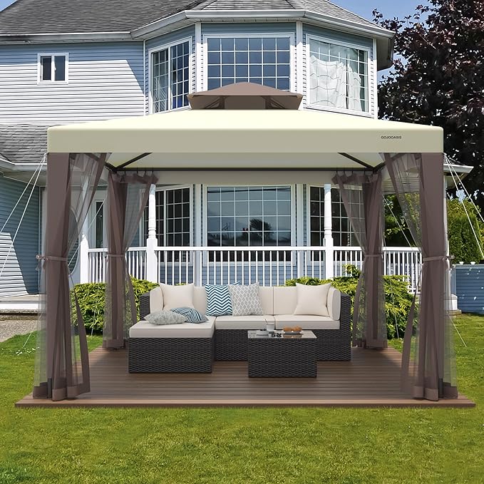 Patio Gazebo Tent Outdoor Canopy Shelter 10'x10' - Image 4